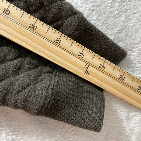 Eddie Bauer Quilted Henley Pullover Sweater Men XL Brown Mock Neck Preppy Knit - Picture 8 of 10